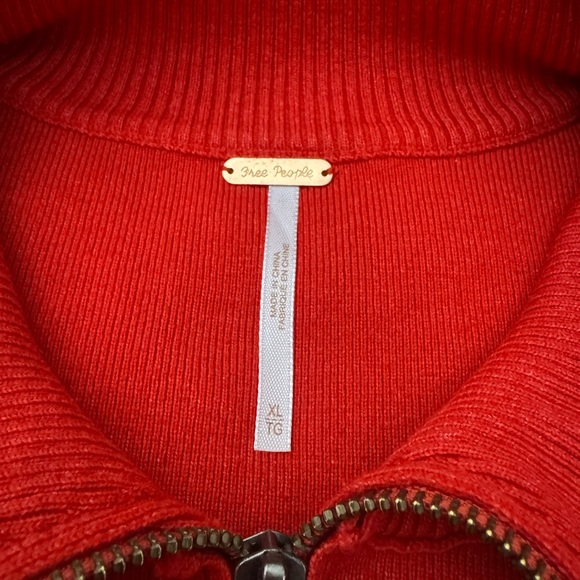 Free People Coastal Striped Cherry Gray Pullover- Size XL - Picture 4 of 10